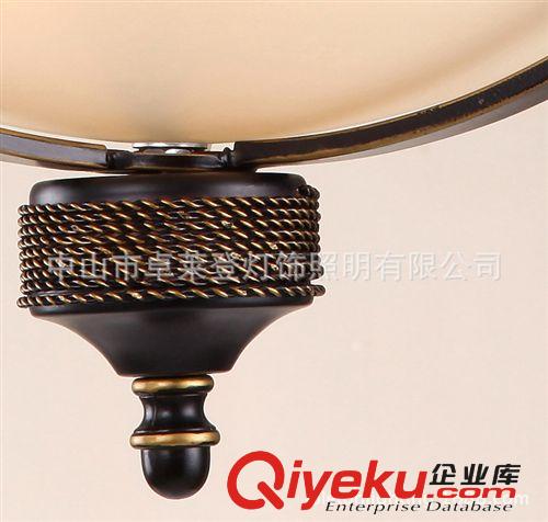 歐式半吊吸頂燈復古鐵藝LED臥室美式鄉(xiāng)村走廊陽臺過道燈飾燈具原始圖片3