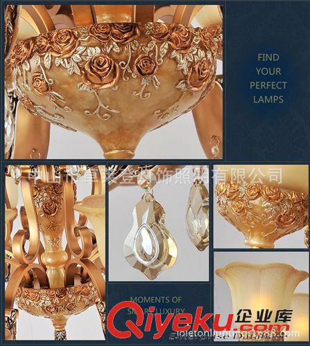 廠家直銷歐式吊燈臥室吊燈歐美大廳宜家客廳燈宮廷樹脂燈具燈飾原始圖片2