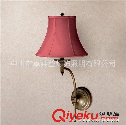 單頭壁燈北歐田園 臥室陽臺(tái)過道 led壁燈樓梯壁燈 布罩 燈具燈飾