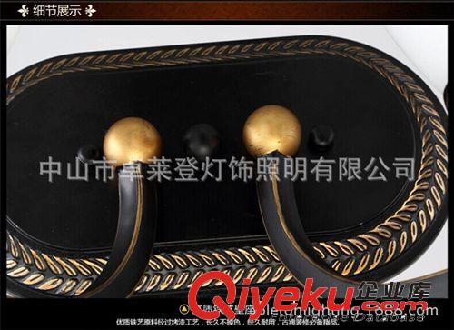北歐簡約雙頭壁燈 美式田園壁燈宜家床頭燈鄉村復古燈飾燈具廠家原始圖片3