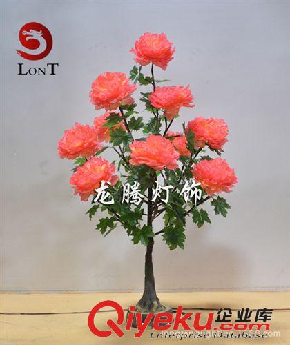 廠家熱銷 led樹燈小盆景 仿真牡丹花小盆景 室內(nèi)防水裝飾燈盆景原始圖片2