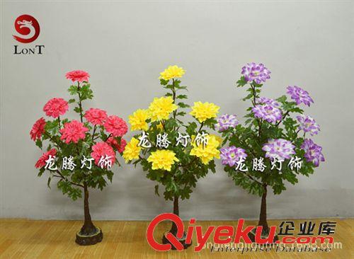 廠家熱銷 led樹燈小盆景 仿真牡丹花小盆景 室內(nèi)防水裝飾燈盆景原始圖片3
