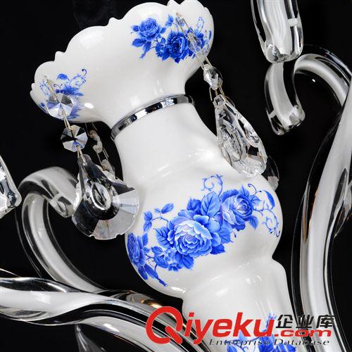 歐韓新品 K9創(chuàng)意LED客廳水晶燈 青花瓷餐廳水晶吊燈 全網(wǎng){wy}