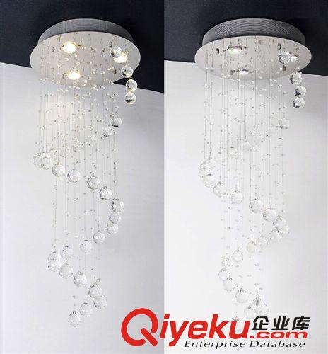 一件代發簡約現代圓形餐廳飯廳吊燈創意臥室客廳吸頂燈吊線水晶燈