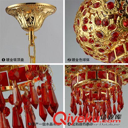 中山古鎮(zhèn)燈飾廠家紅燈籠吊燈360度旋轉(zhuǎn)陽臺過道玄關(guān)水晶吊燈燈具原始圖片3