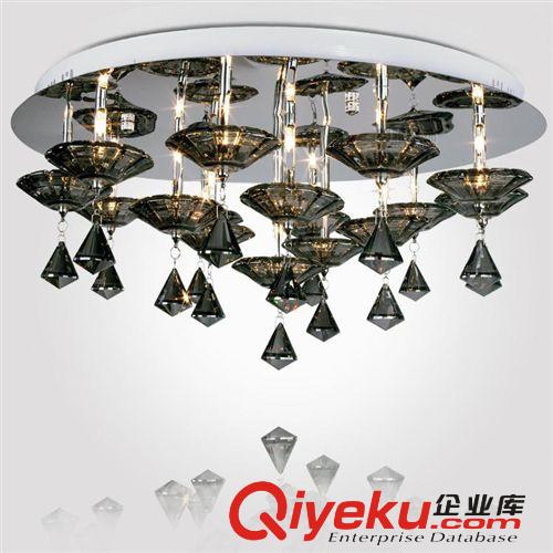 中山燈具批發(fā)現(xiàn)代簡約圓形gd臥室客廳房間吸頂燈時尚水晶燈燈飾原始圖片3