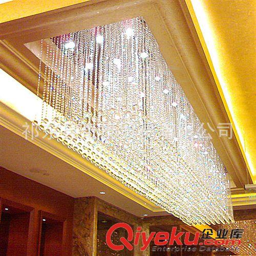 中山燈飾現代簡約大氣長方形大廳客廳燈創意LED水晶臥室吸頂燈原始圖片2
