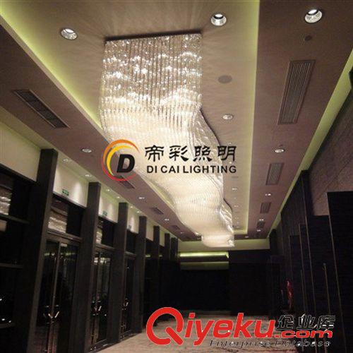 中山水晶燈廠家定制非標工程燈大氣酒店會所LED吸頂燈燈飾燈具