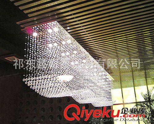中山水晶燈廠家定制簡(jiǎn)約長(zhǎng)方形現(xiàn)代酒店工程燈臥室客廳吸頂燈燈具