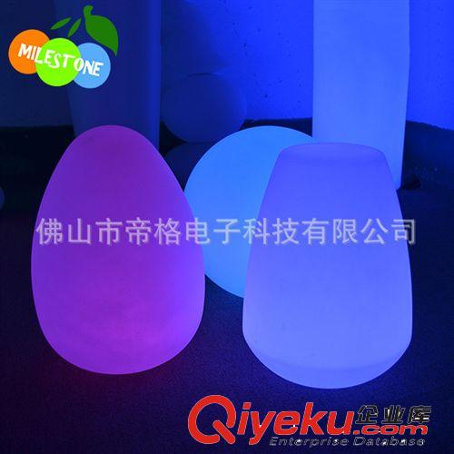 D30*H42cm d LED七彩發(fā)光遙控小夜燈 LED發(fā)光蛋形草坪燈