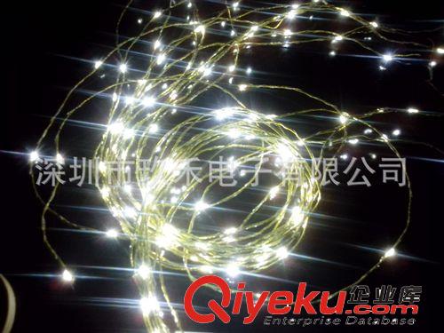 LED圣誕銅線燈串、銀蔥帶條裝飾燈串、婚慶拉花燈串、廠家促銷