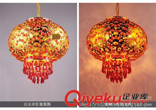 供應大紅水晶燈籠 中式喜慶燈具燈飾 臥室陽臺水晶吊燈 現貨批發原始圖片2