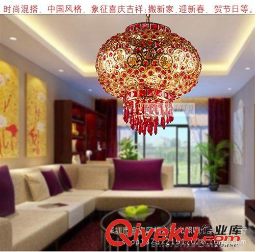 供應福字水晶燈籠 中式喜慶燈具燈飾 臥室陽臺水晶吊燈 現(xiàn)貨批發(fā)原始圖片2