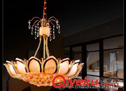 供應傳統水晶吊燈 經典蓮花燈具 現代餐廳臥室客廳燈具 廠家批發原始圖片2