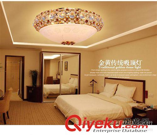 供應(yīng)水晶燈 吸頂燈 客廳臥室餐廳燈 金色簡約燈具燈飾 現(xiàn)貨批發(fā)原始圖片2