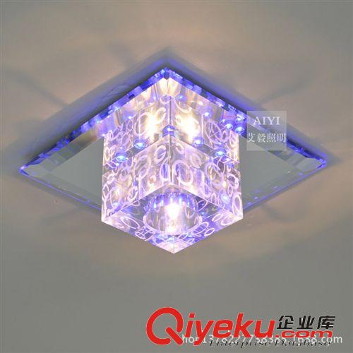 批發 七彩LED水晶過道燈走廊門廳燈 玄關燈天花燈筒燈1220