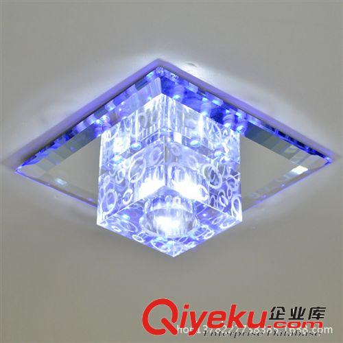 批發 七彩LED水晶過道燈走廊門廳燈 玄關燈天花燈筒燈1220原始圖片2