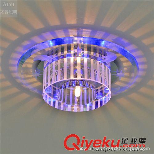 批發 七彩LED水晶過道燈走廊門廳燈 玄關燈天花燈筒燈1220
