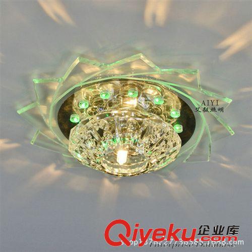 批發 新款LED水晶過道燈 玄關燈陽臺燈走廊燈筒燈吸頂燈具1308