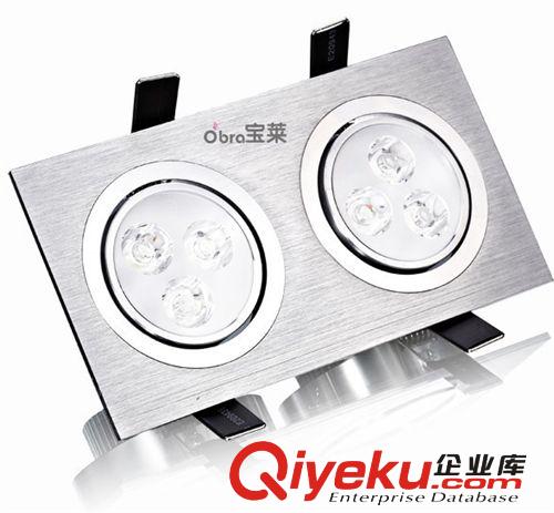 三頭LED天花燈  9W整套 led射燈  柵欄燈 筒燈