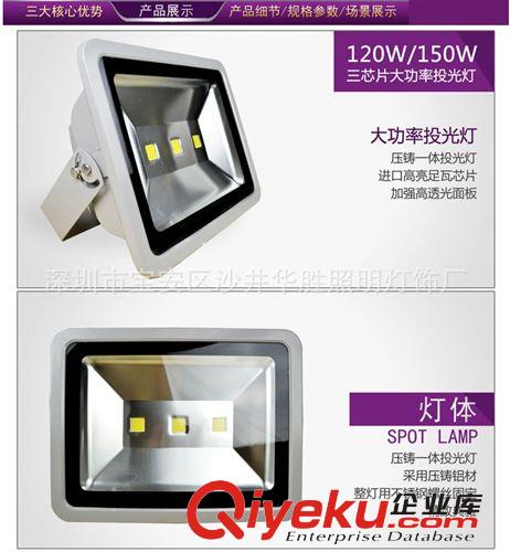 LED投光燈100W50W150W200W 工礦泛光投射燈戶外室外投光燈