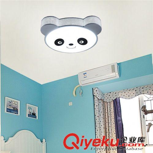 廠家直銷熊貓兒童臥室房燈 led鐵藝吸頂燈 卡通現(xiàn)代創(chuàng)意燈具燈飾原始圖片3