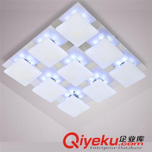 現代簡約客廳燈長方形水晶燈LED吸頂燈創意臥室燈具水晶燈飾