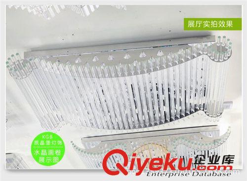 工廠直銷 大功率LED 不銹鋼水晶燈 長方形水晶燈 個性時尚客廳燈原始圖片2