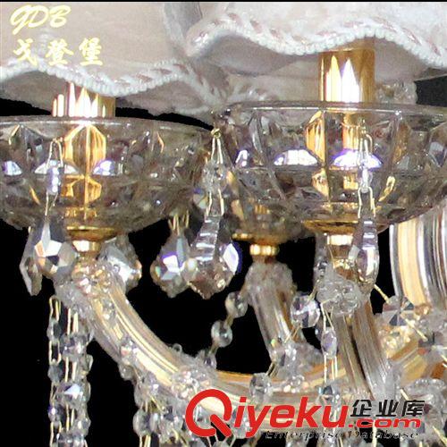 批發(fā)夾片水晶吊燈 客廳臥室歐式金色水晶燈 酒店客房蠟燭水晶燈原始圖片3