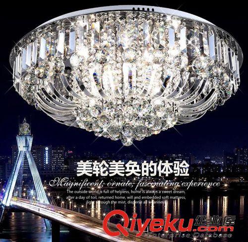 水晶客廳燈 廠家直銷led吸頂燈奢華現代圓形大廳燈臥室節能餐廳燈原始圖片2