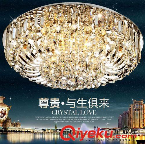 水晶客廳燈 廠家直銷led吸頂燈奢華現代圓形大廳燈臥室節能餐廳燈原始圖片3