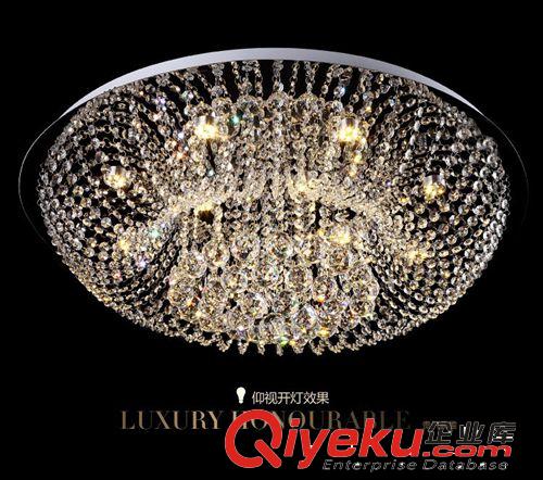 新款客廳水晶燈 吸頂燈現(xiàn)代簡約酒店led貼片餐廳燈遙控臥室led燈原始圖片3