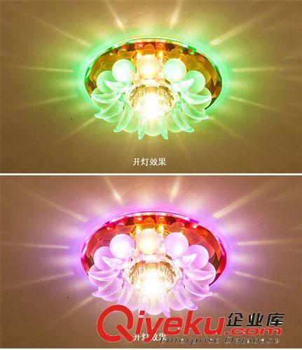 led水晶燈酒店過道燈走道吸頂燈奢華現代客廳大功率七彩led節能燈
