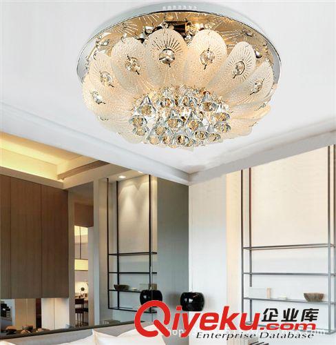 星星點燈 客廳吸頂燈led水晶燈現代簡約遙控臥室燈圓形鉆石玻璃燈