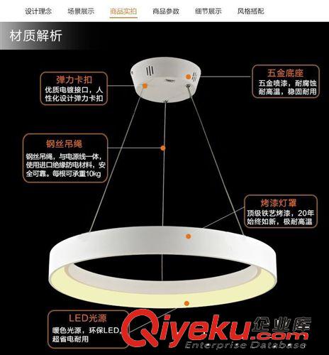 中山燈飾 led燈具客廳現(xiàn)代簡(jiǎn)約餐廳創(chuàng)意臥室辦公室圓形吊燈批發(fā)原始圖片2