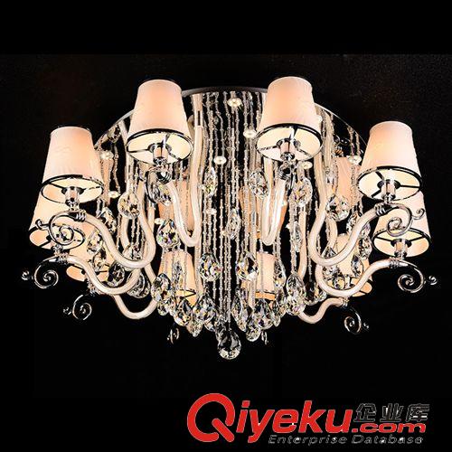 現(xiàn)代簡約圓形大功率LED節(jié)能水晶吸頂燈客廳臥室燈具燈飾9086