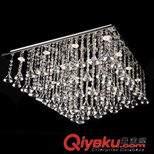 爆款古鎮(zhèn)燈具批發(fā)LED節(jié)能現代長方形水晶吸頂燈廠家直銷8027-25原始圖片2