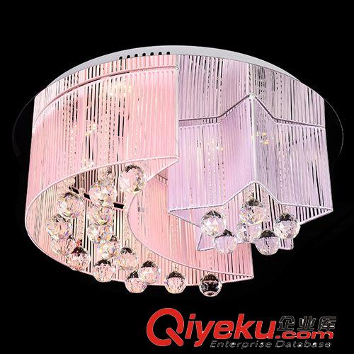 古鎮(zhèn)燈具吸頂燈現(xiàn)代中式風(fēng)LED燈紫色玫瑰浪漫臥室燈布藝8077-9
