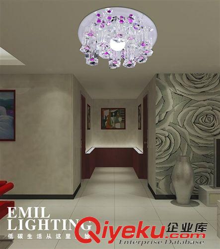 現代新款七彩水晶led過道燈玄關走廊門廳入戶陽臺燈N0809原始圖片2
