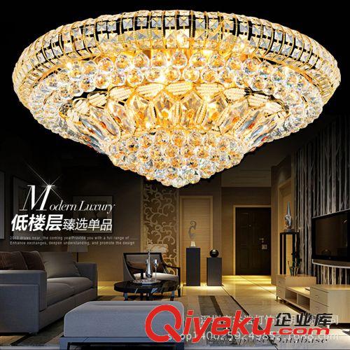 金色水晶燈 大氣正長(zhǎng)方形客廳臥室餐廳吸頂燈酒店別墅大廳水晶燈
