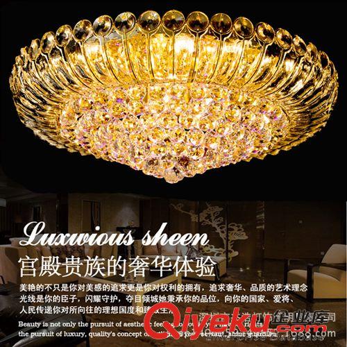 一件批發 水晶燈奢華歐式聚寶盆客廳臥室圓形餐廳k9水晶吸頂燈原始圖片2