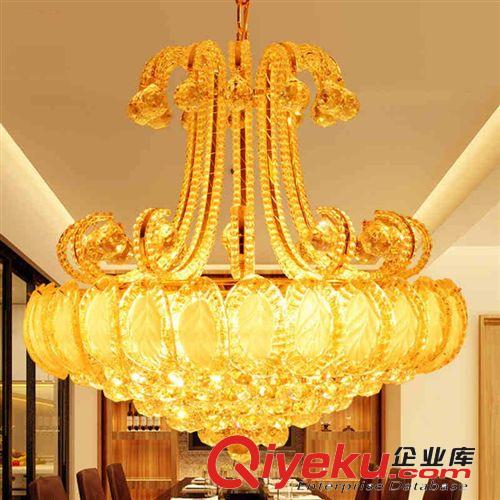 華都金黃色創意水晶燈餐廳藝術客廳臥室房間復式樓水晶大小吊燈具原始圖片2