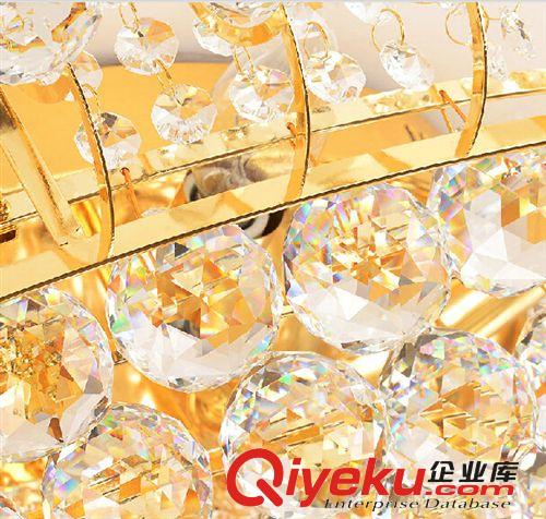 奢華黃色水晶燈客廳歐式水晶吸頂燈圓形客廳燈臥室燈酒店工程燈具原始圖片3