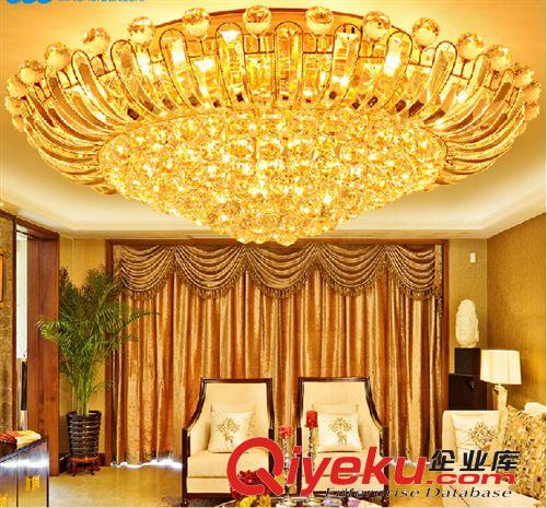 邦家燈飾圓形大功率七彩LED客廳燈現代簡約臥室大廳水晶吸頂燈飾原始圖片2