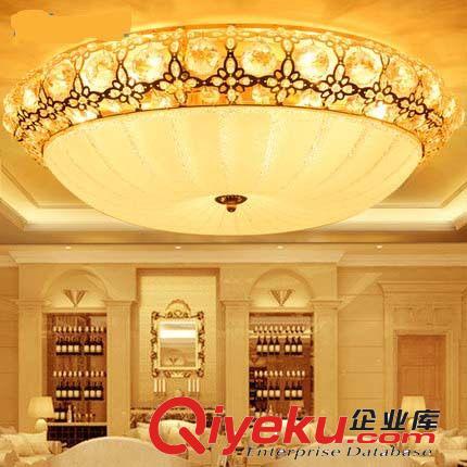 金黃色圓形客廳過道玄關現代簡約時尚臥室燈兒童房吸頂水晶燈具原始圖片2
