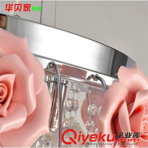 華貝家一件代發(fā) gdLED玫瑰花歐式餐吊燈客廳燈 燈具 燈飾 批發(fā)原始圖片2