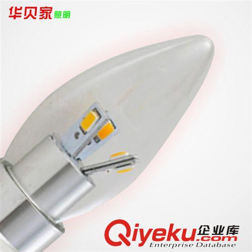 中山廠家批發(fā)尖泡節(jié)能三叉蠟燭燈LED3W E14 E27蠟燭燈水晶燈光源