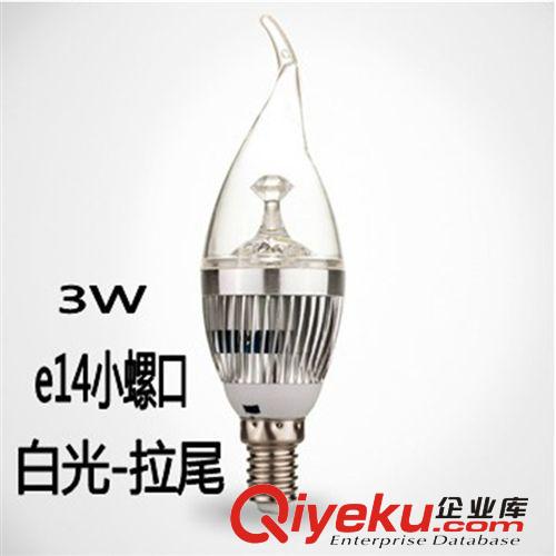 Led燈泡LED蠟燭燈泡3w5w小螺口e14尖頭e27水晶吊燈拉尾節(jié)能燈