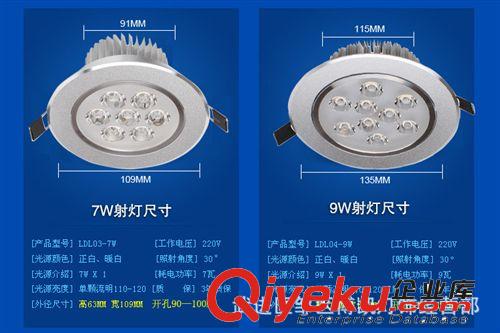 LED射燈 背景墻燈 吊頂5W天花燈 3W浴室書房燈 超亮LED筒燈原始圖片3