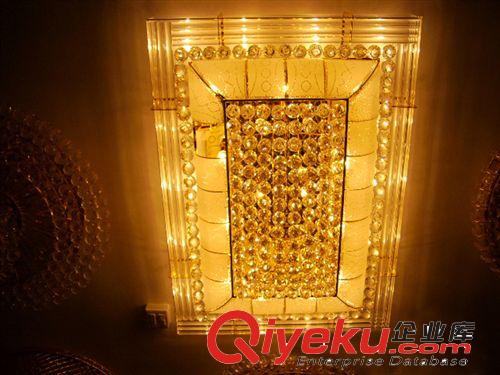 豪華 客廳水晶燈長方形 現(xiàn)代led水晶燈 臥室吸頂燈 金色客廳燈飾原始圖片2